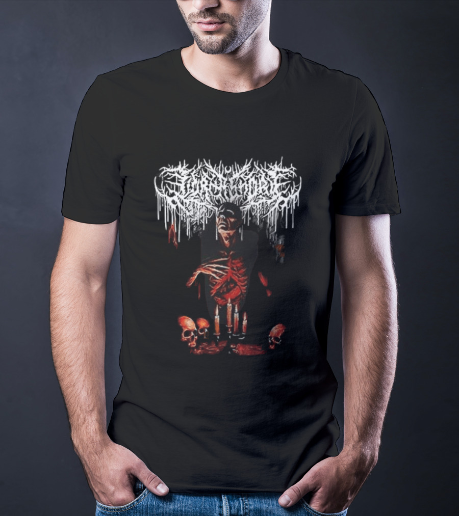 The Sweat & Blood Tour Everblack Festering Within Me Skeleton T-Shirt