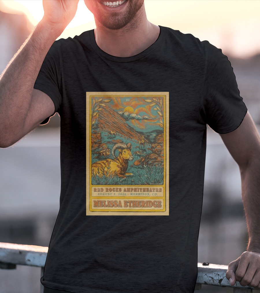 Melissa Etheridge Red Rocks Amphitheatre Morrison CO August 2 2026 T-Shirt