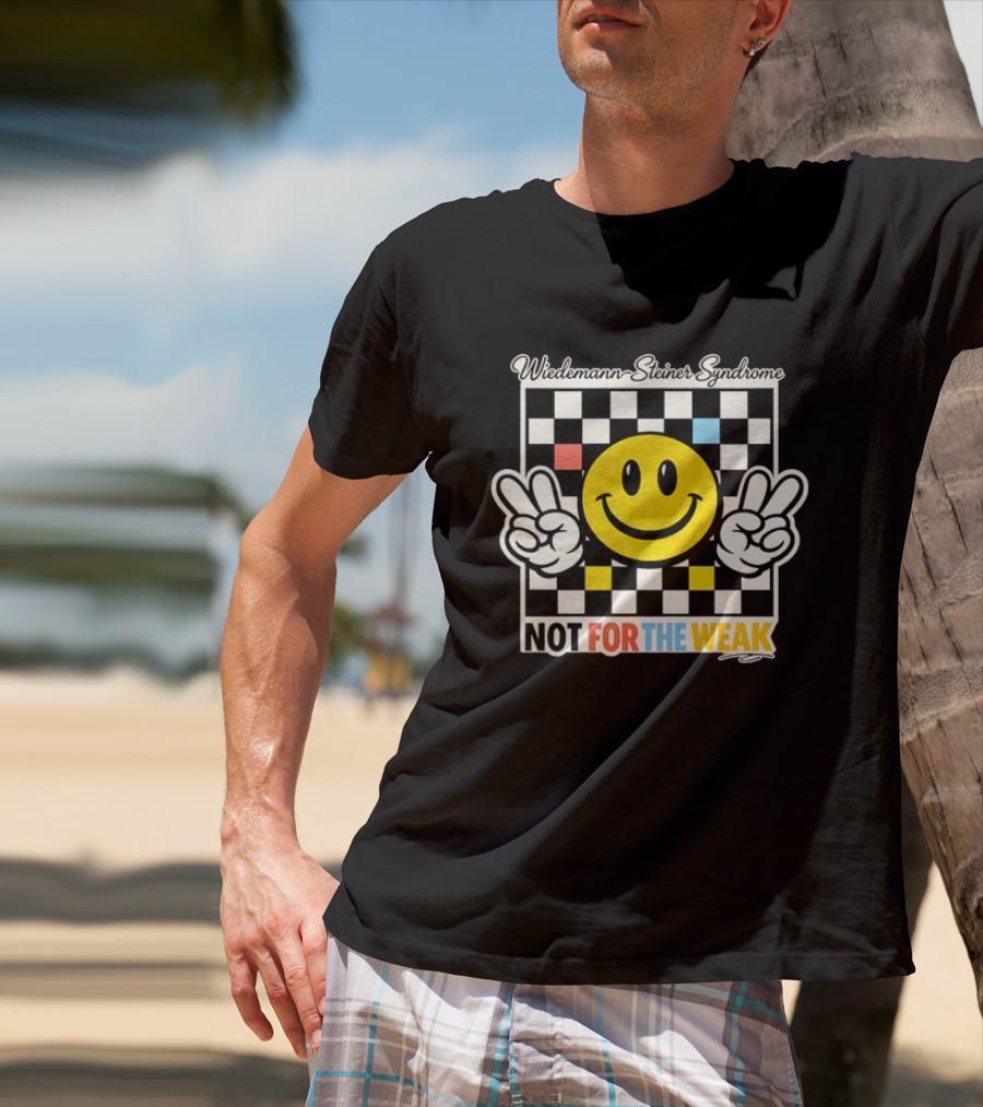 Wiedemann Steiner Syndrome Smiley Face Not For The Weak Checkerboard T-Shirt