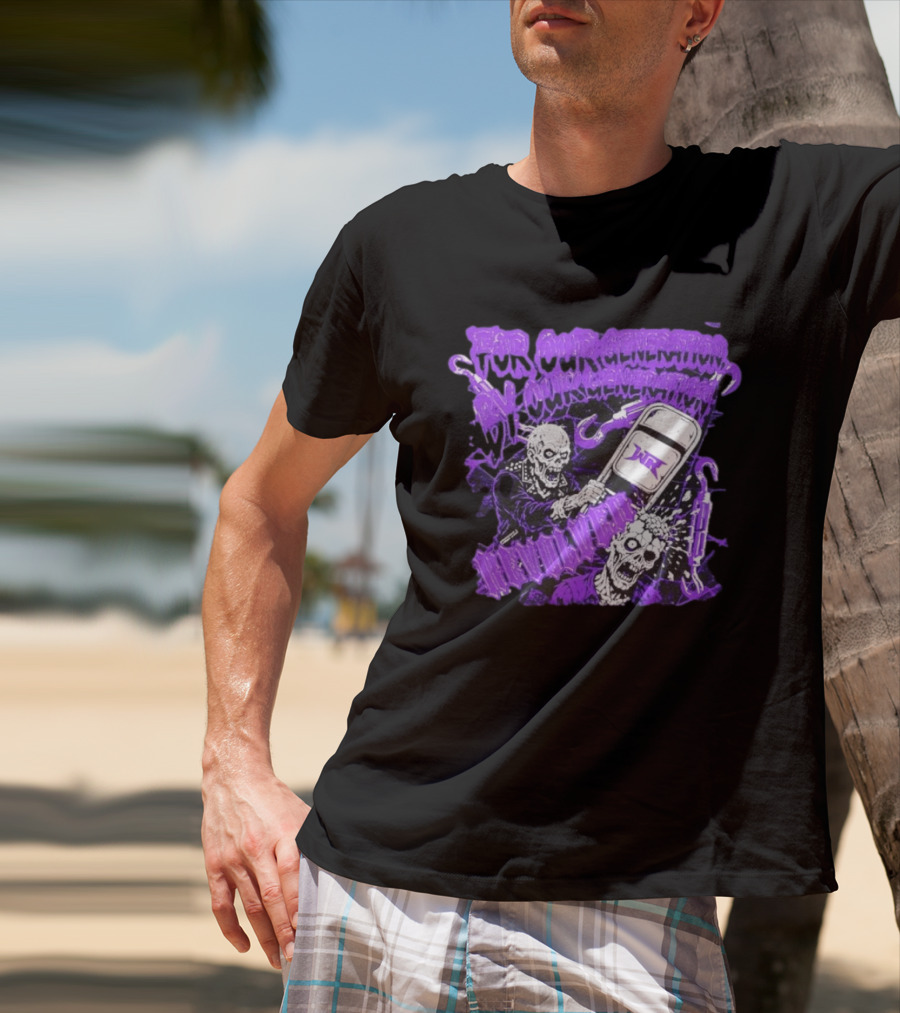Wrestling Revolver For Our Generation Skeletons Purple T-Shirt