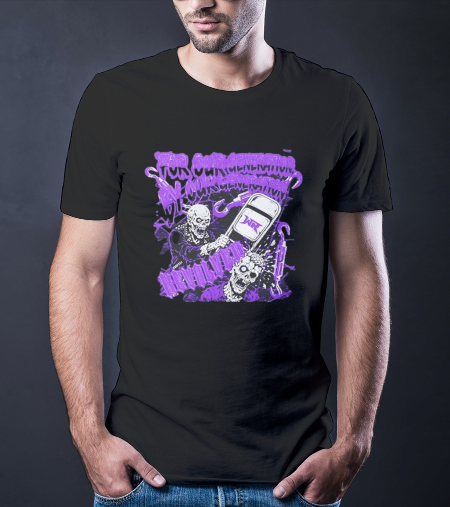 Wrestling Revolver For Our Generation Skeletons Purple T-Shirt