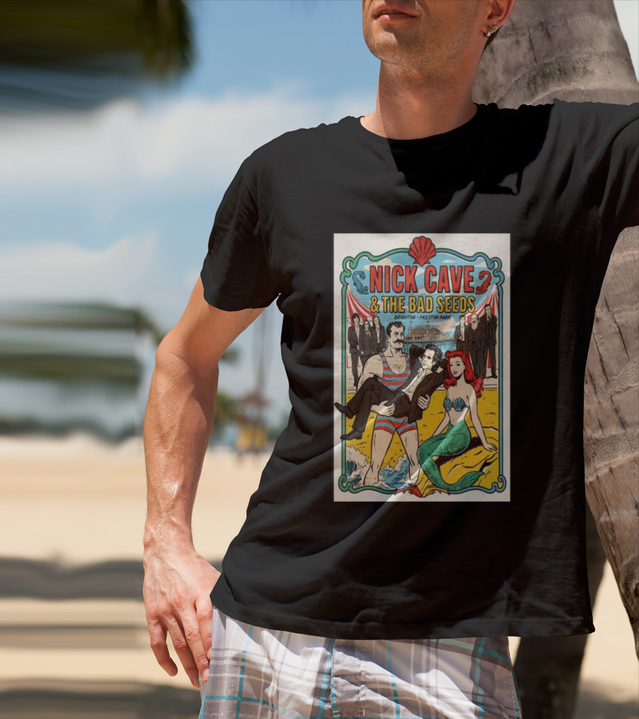 Nick Cave And The Bad Seeds Brighton Preston Park Mermaid T-Shirt