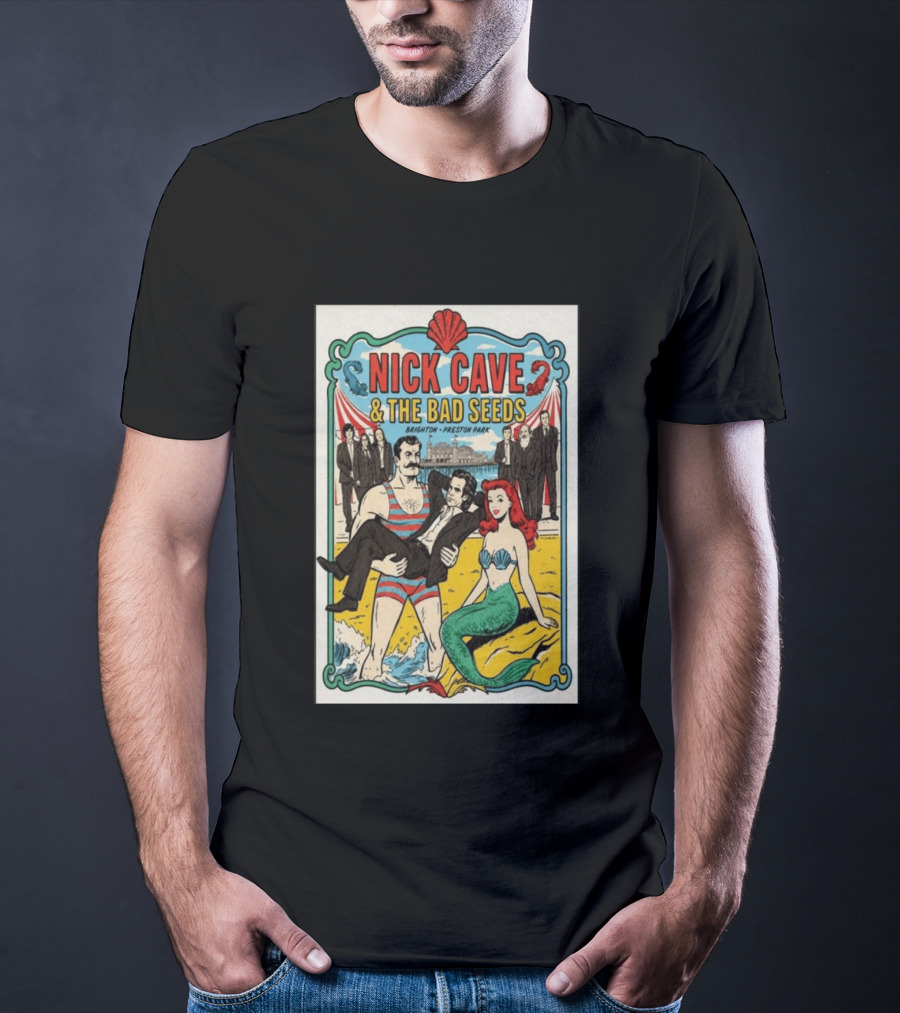 Nick Cave And The Bad Seeds Brighton Preston Park Mermaid T-Shirt