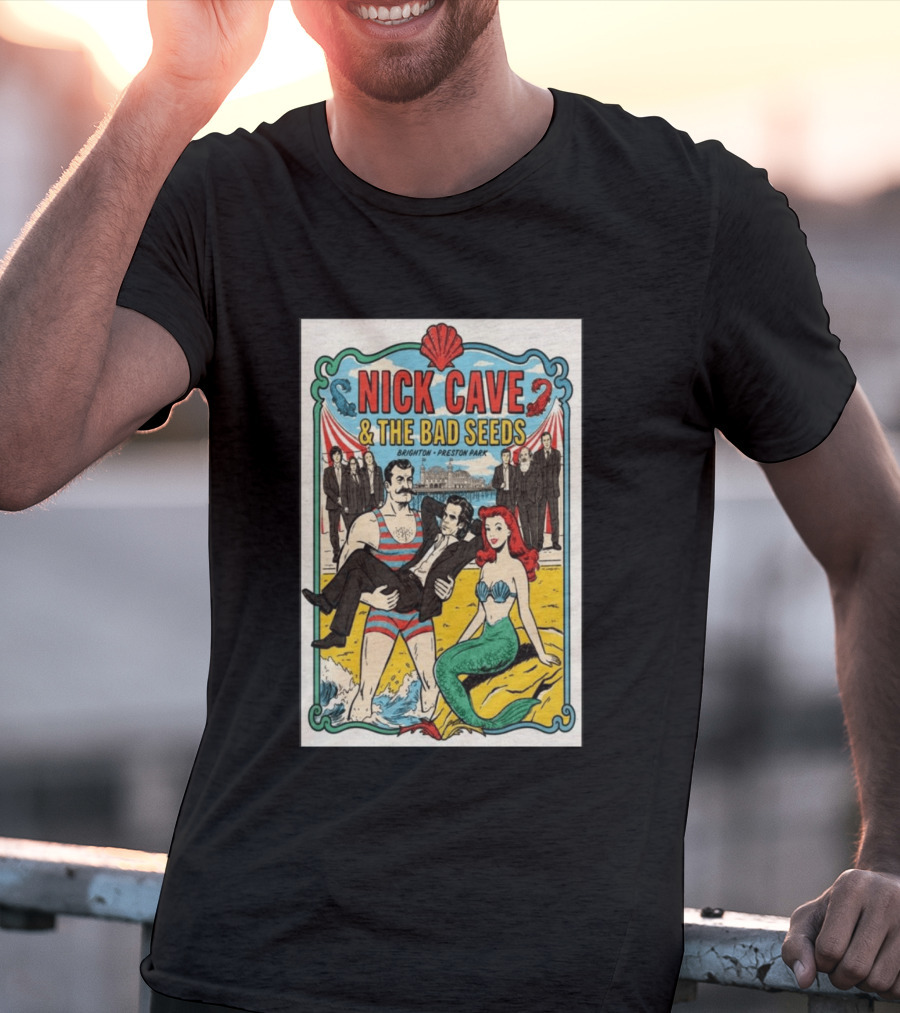 Nick Cave And The Bad Seeds Brighton Preston Park Mermaid T-Shirt