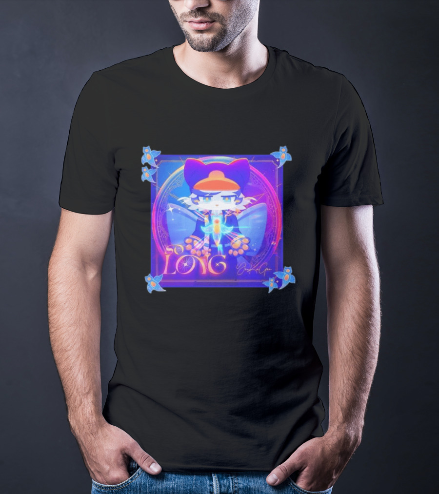 So Long YonKaGor Vibrant Anime Cat With Butterfly Aura T-Shirt