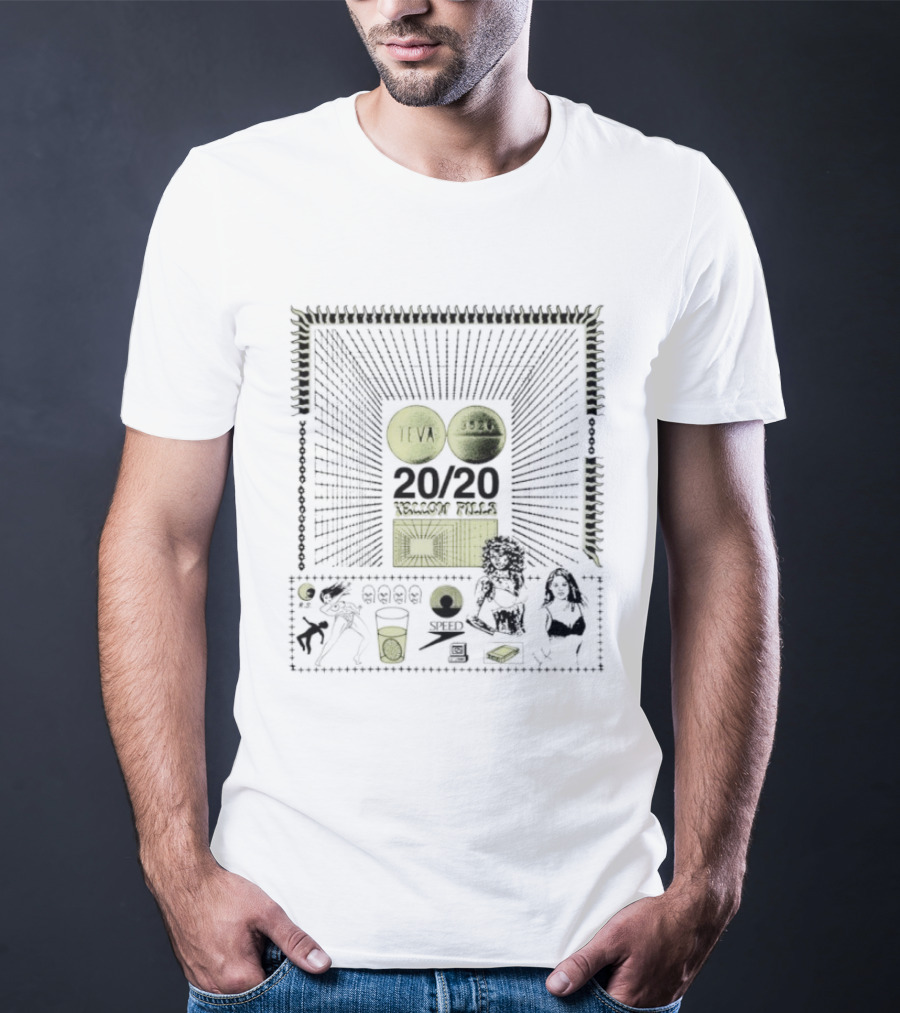 Teva 3526 20 20 Yellow Pills Speed RS Psychedelic T-Shirt