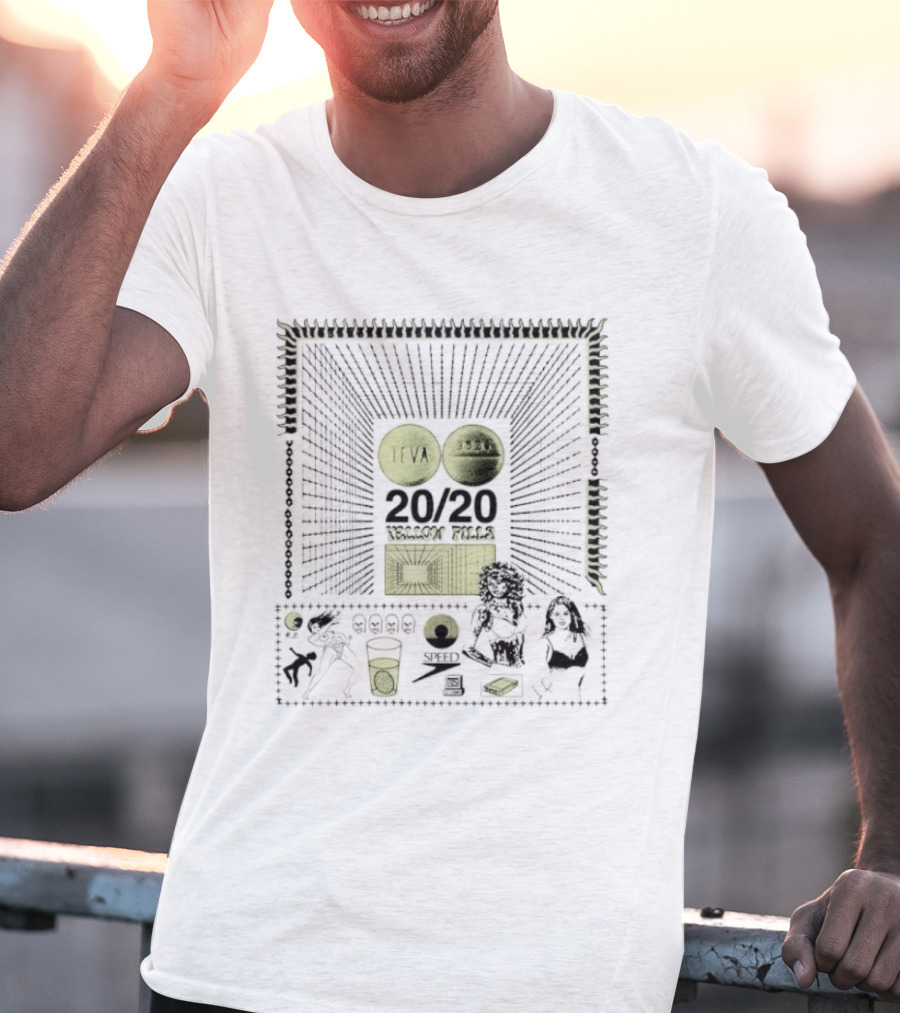 Teva 3526 20 20 Yellow Pills Speed RS Psychedelic T-Shirt