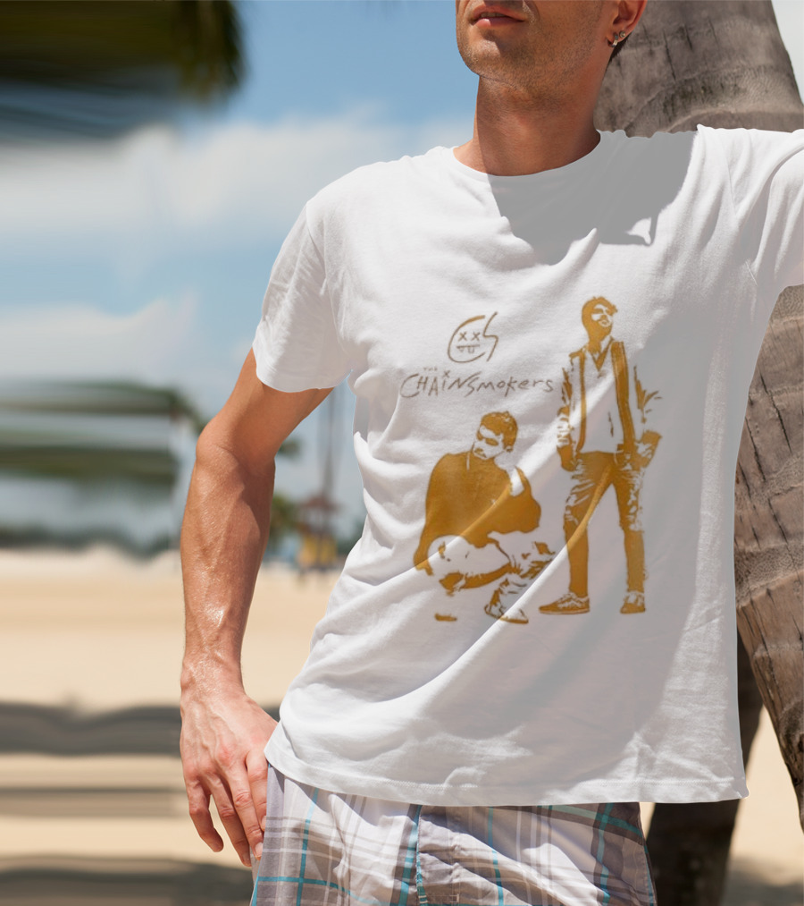 The Chainsmokers Tour Silhouette Band Icon Sketch T-Shirt
