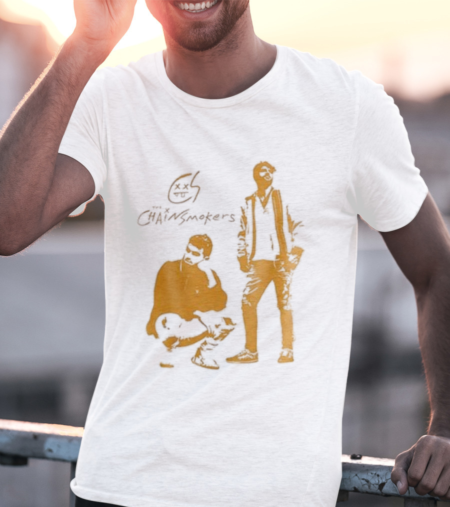 The Chainsmokers Tour Silhouette Band Icon Sketch T-Shirt