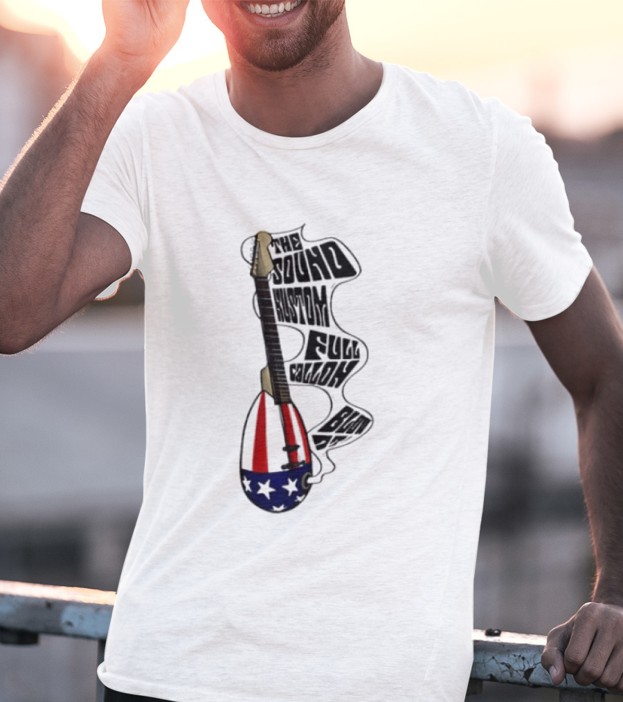 The Sound Kustom Full Gallon Blow Up Patriotic Guitar Americana T-Shirt