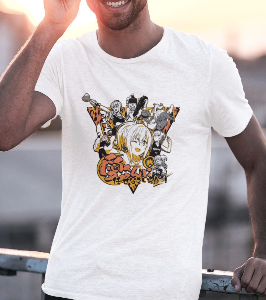 Ai Miyashita Love Live Nijigasaki High School Idol Club Character Collage With Japanese T-Shirt