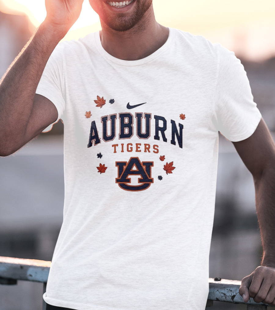 Auburn Tigers Nike Fall Leaves University Spirit T-Shirt