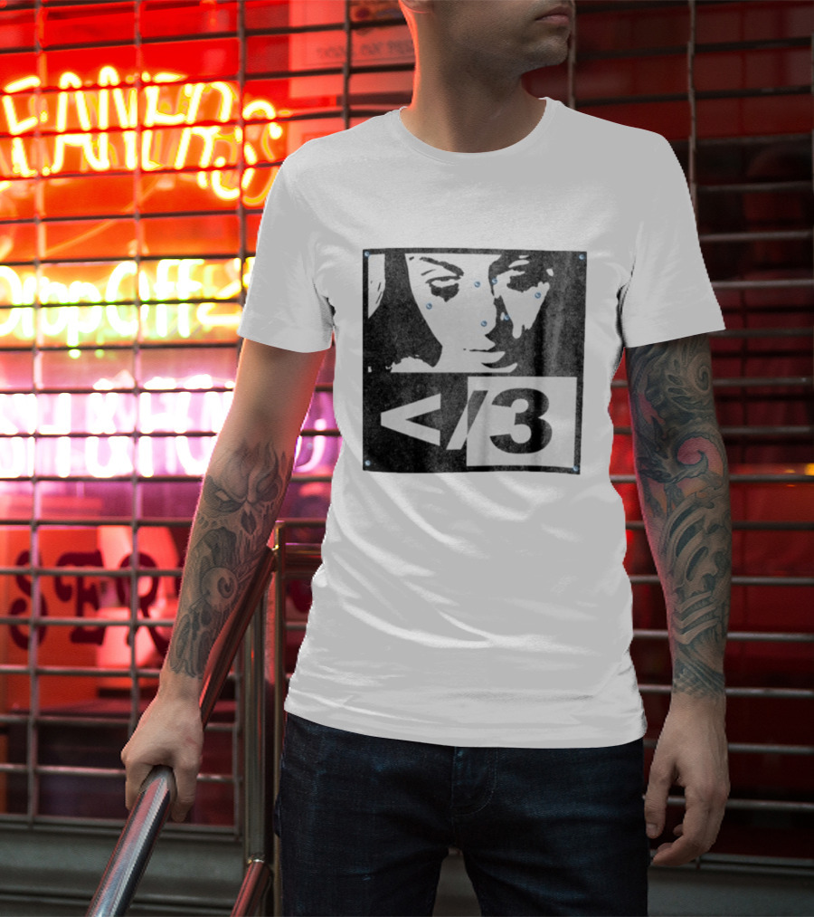 Destroy Lonely Store Piercing Face Black White <3 T-Shirt