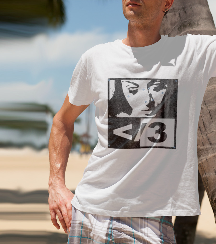 Destroy Lonely Store Piercing Face Black White <3 T-Shirt