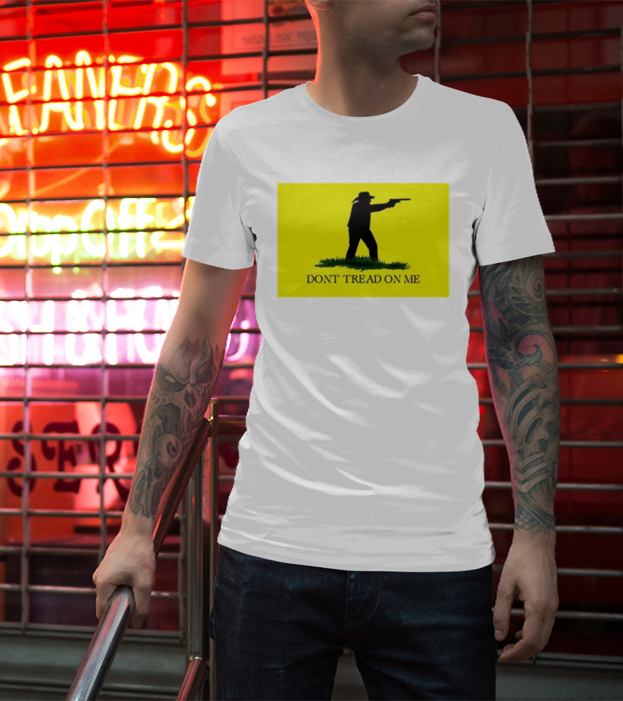 Jordan Salinas Don't Tread On Me Cowboy Silhouette Yellow T-Shirt