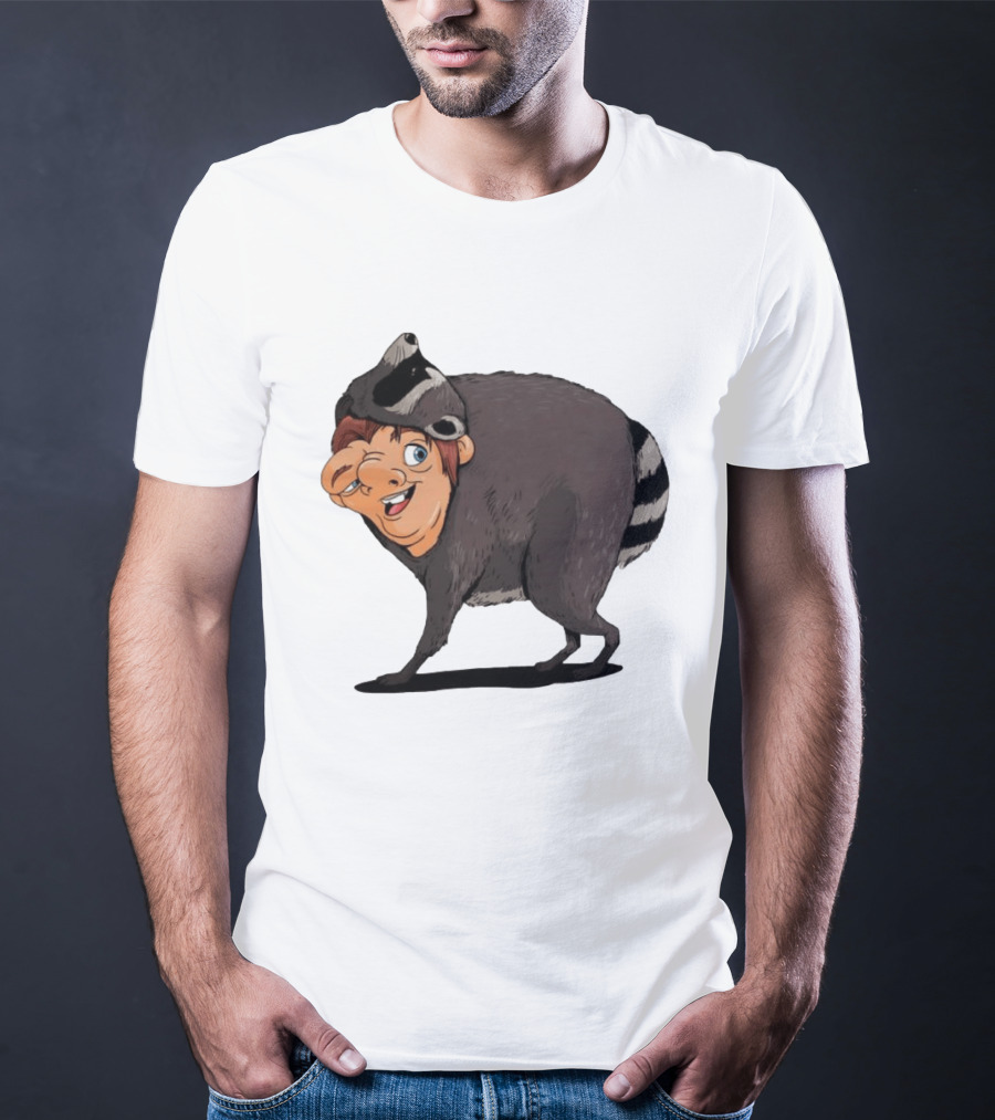 Raccoon Boy Animal Costume Quirky T-Shirt