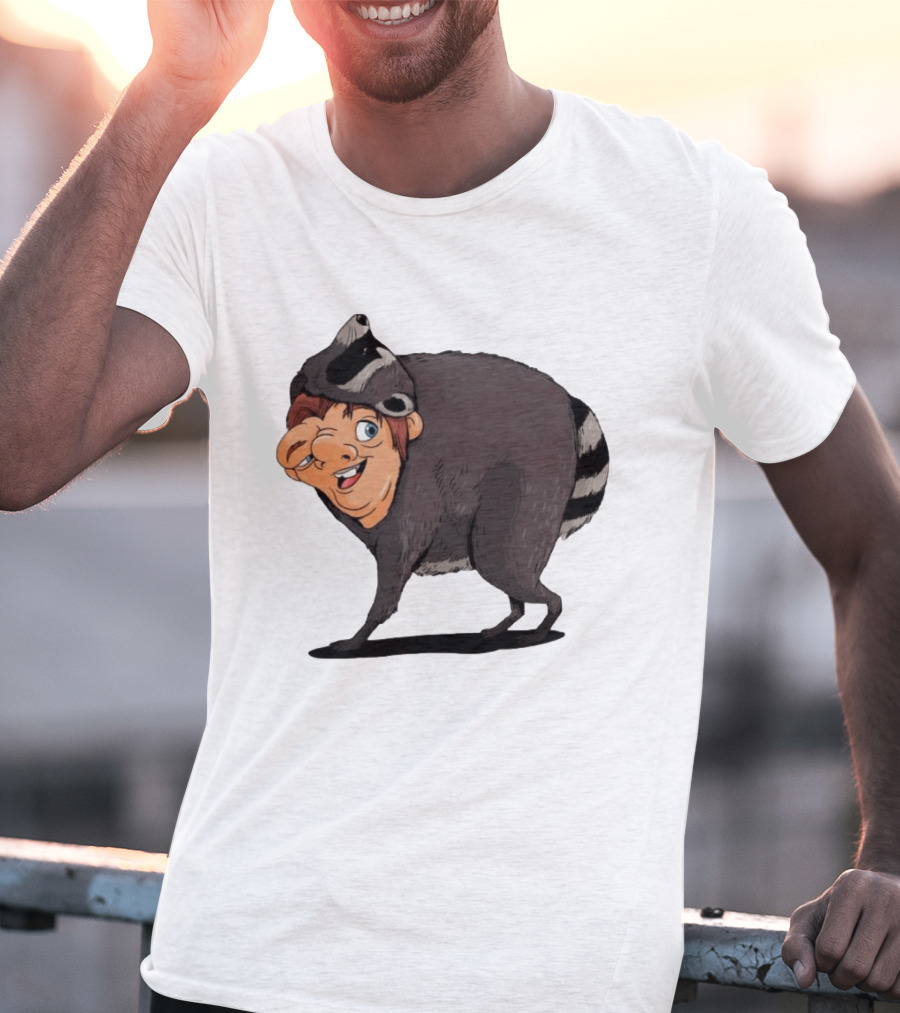 Raccoon Boy Animal Costume Quirky T-Shirt