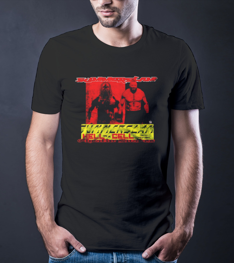SummerSlam Hell In A Cell Brock Lesnar Oba Femi Cheatin Snakez T-Shirt