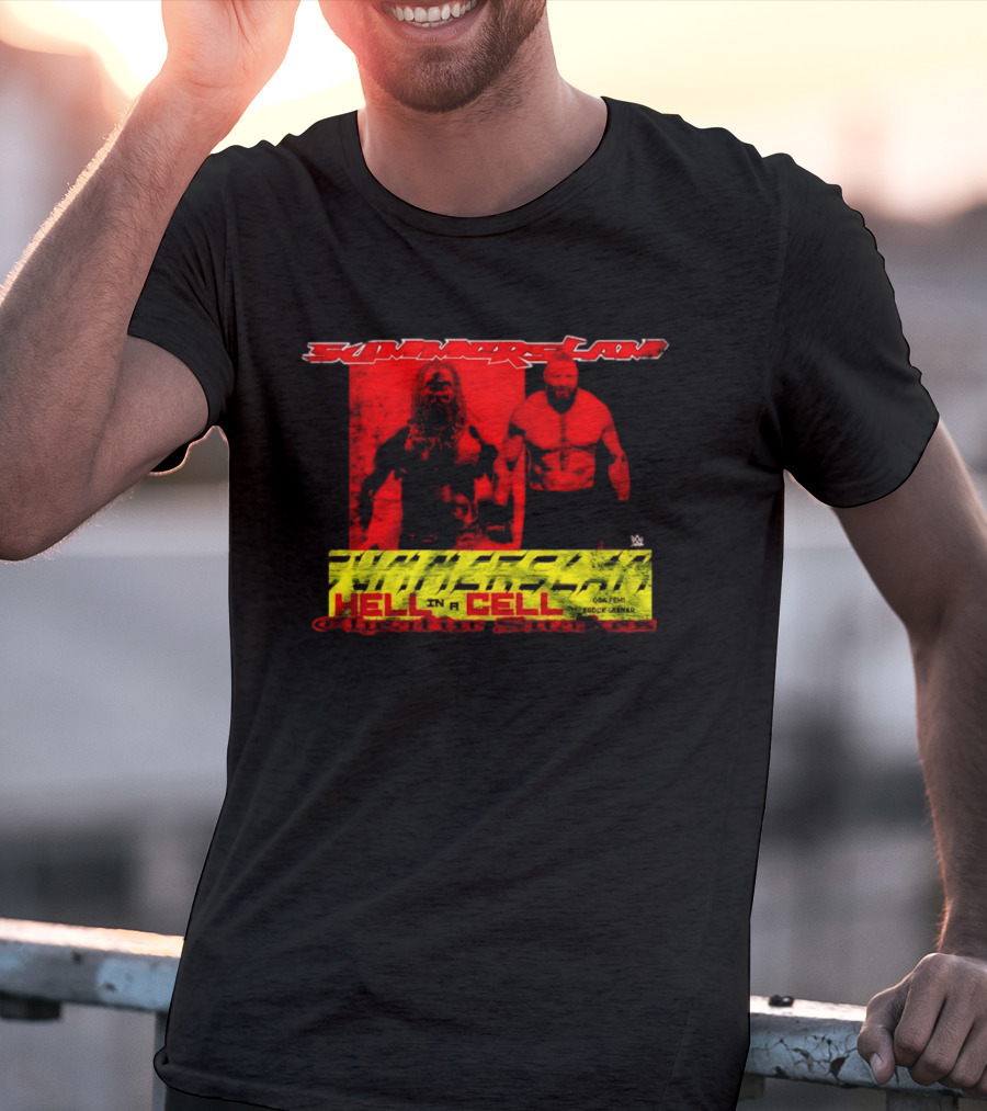 SummerSlam Hell In A Cell Brock Lesnar Oba Femi Cheatin Snakez T-Shirt