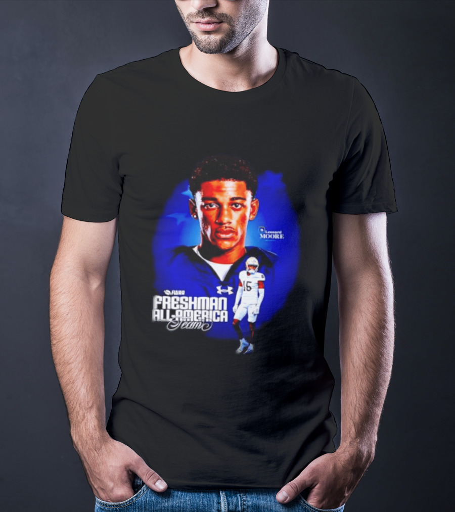 Leonard Moore Notre Dame Football FWAA Freshman All America Team Under Armour T-Shirt