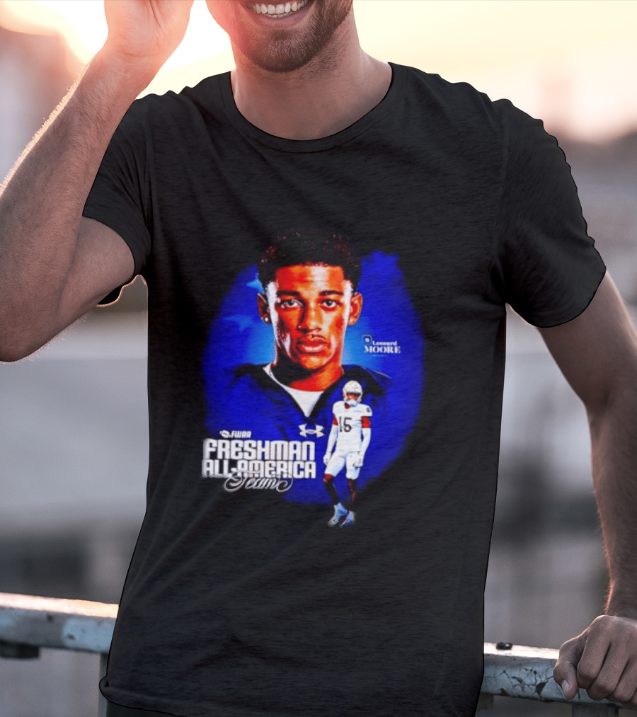 Leonard Moore Notre Dame Football FWAA Freshman All America Team Under Armour T-Shirt