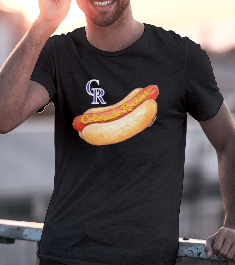 Colorado Rockies Hot Dog Tiny Turnip Women's T-Shirt