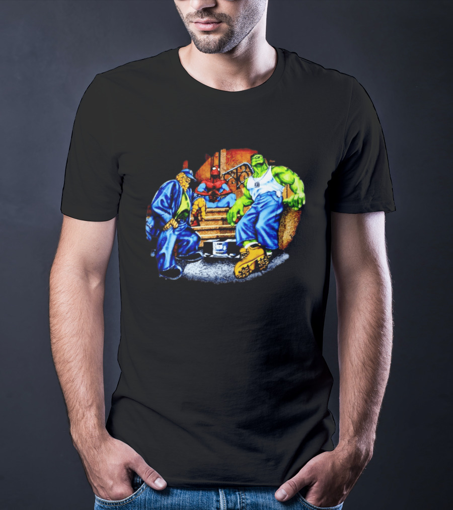 Marvel The Thing Spider Man Hulk Hip Hop T-Shirt
