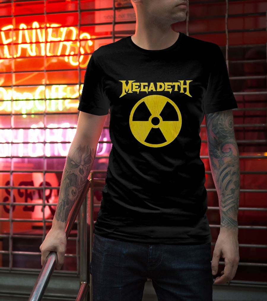 Megadeth Distressed Radioactive Symbol Heavy Metal T-Shirt