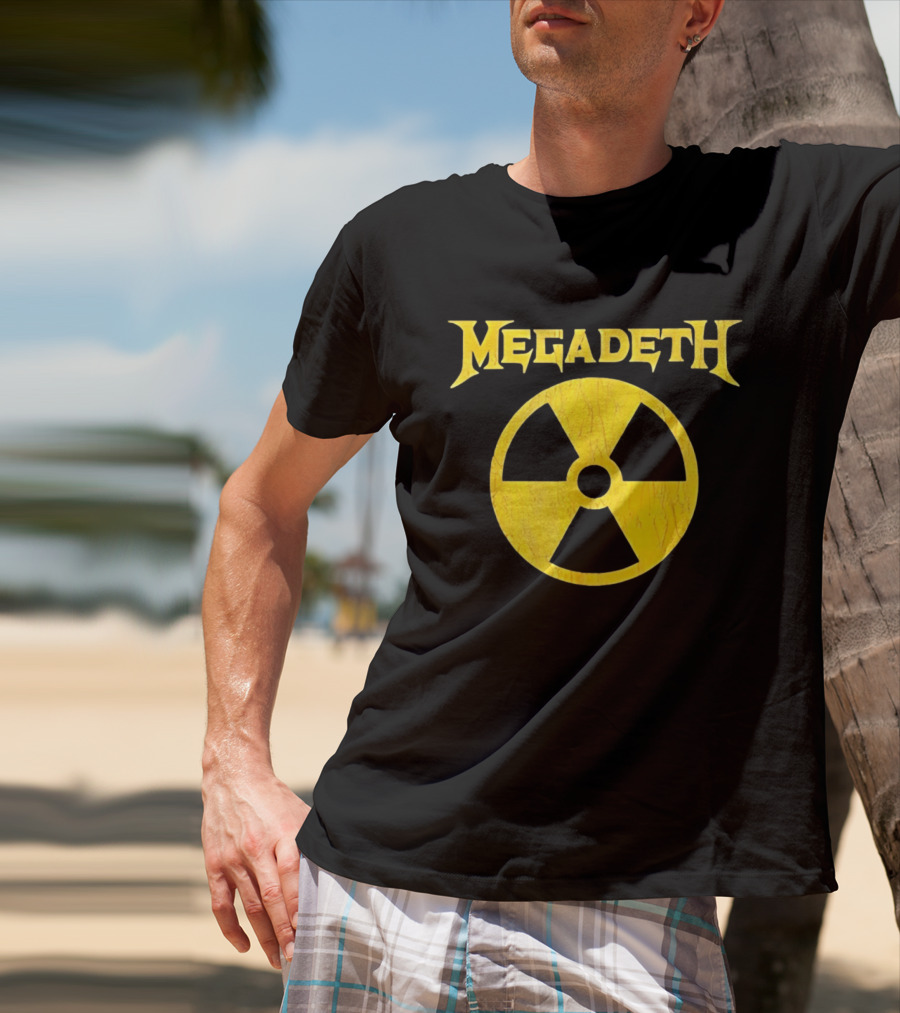 Megadeth Distressed Radioactive Symbol Heavy Metal T-Shirt