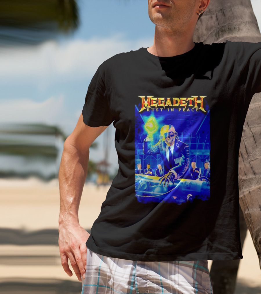 Megadeth Rust In Peace Vic Rattlehead Thrash Metal Classic Album T-Shirt