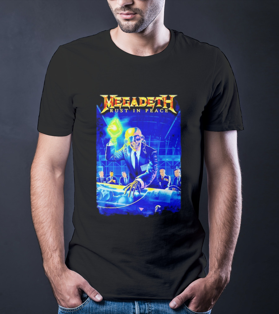 Megadeth Rust In Peace Vic Rattlehead Thrash Metal Classic Album T-Shirt