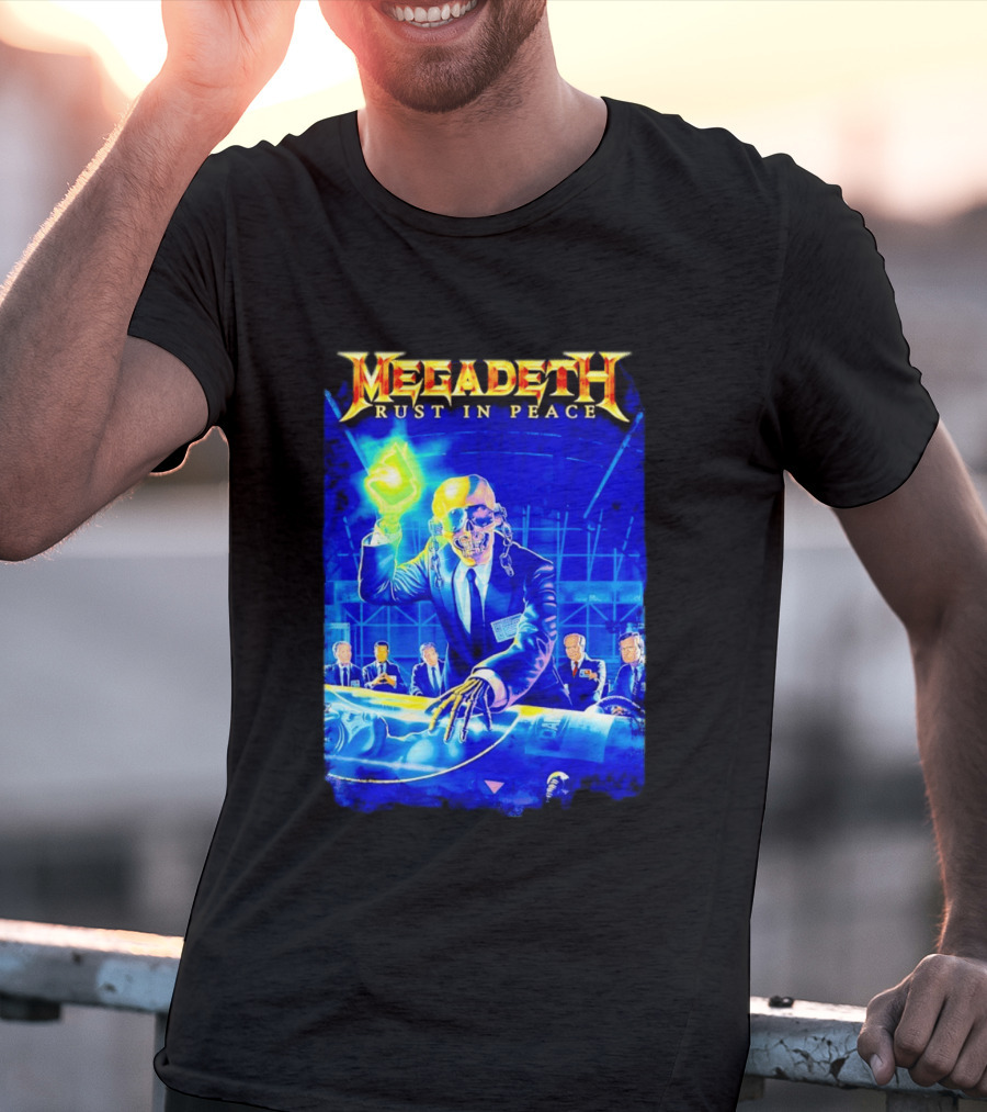 Megadeth Rust In Peace Vic Rattlehead Thrash Metal Classic Album T-Shirt