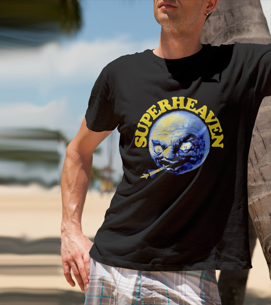 Superheaven Moon Rocket Alternative Rock Moon Face T-Shirt