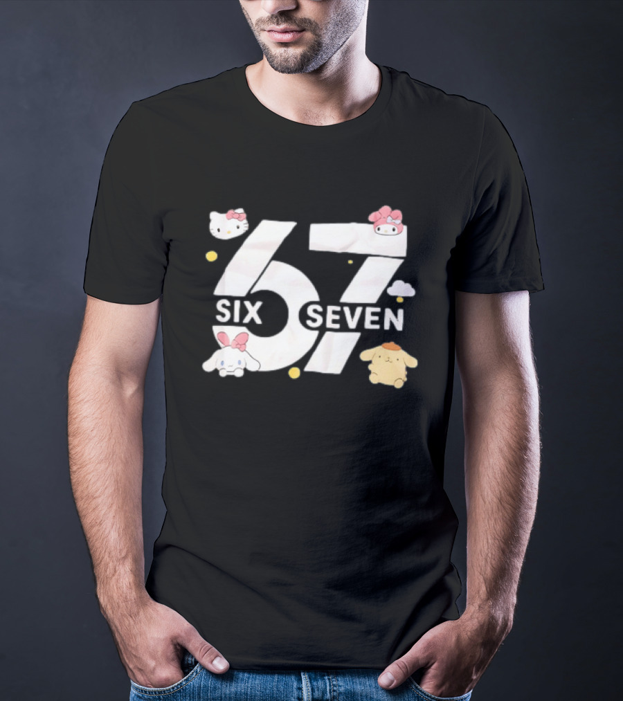 Hello Kitty Friends Sanrio Six Seven Characters T-Shirt