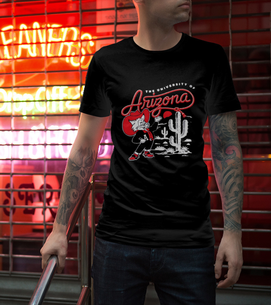 The University Of Arizona Wildcats Cowboy Cactus Scene T-Shirt
