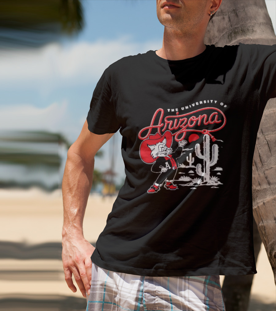 The University Of Arizona Wildcats Cowboy Cactus Scene T-Shirt
