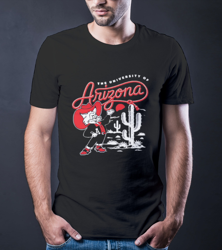 The University Of Arizona Wildcats Cowboy Cactus Scene T-Shirt
