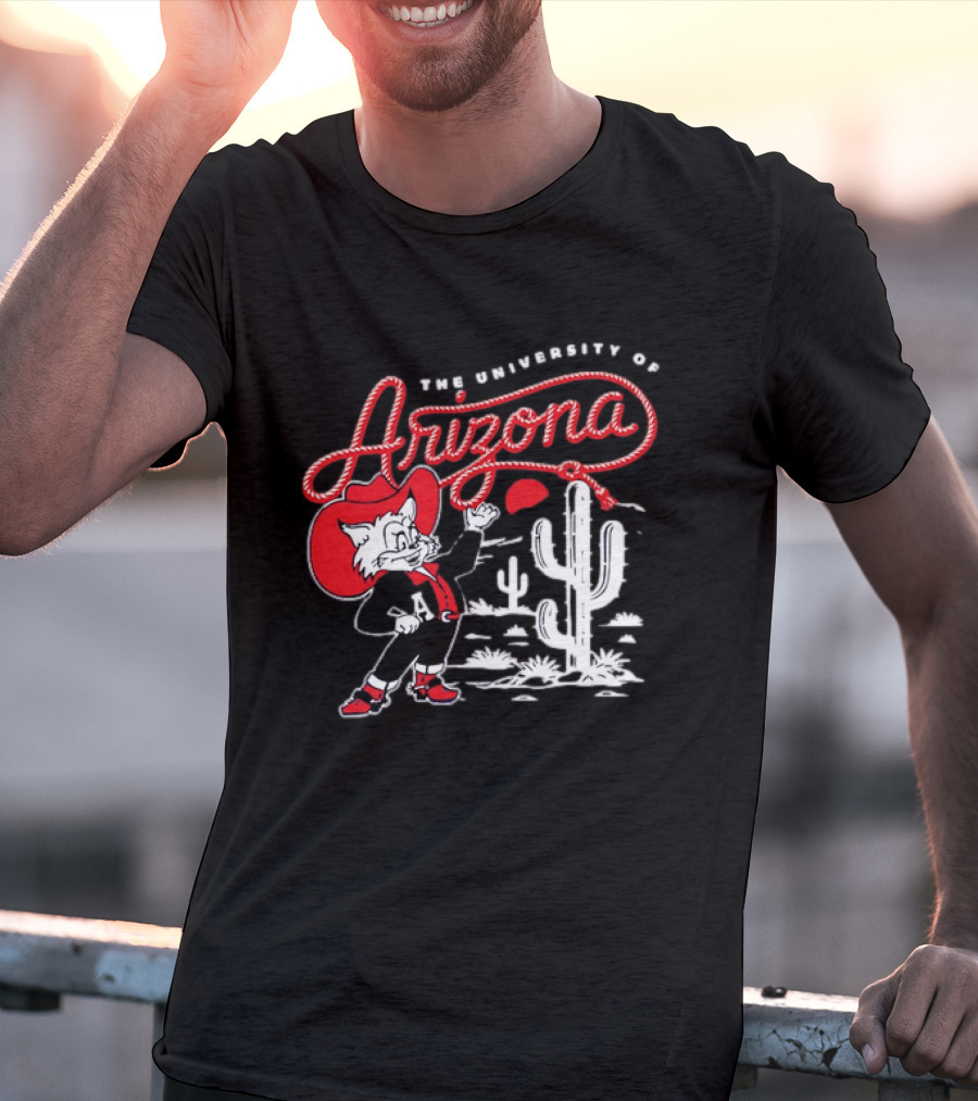 The University Of Arizona Wildcats Cowboy Cactus Scene T-Shirt