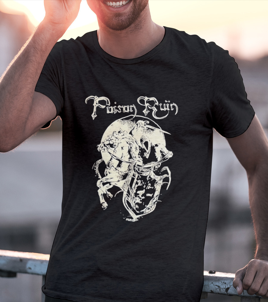 Poison Ruin Knight On Horseback Dungeon Synth Band T-Shirt
