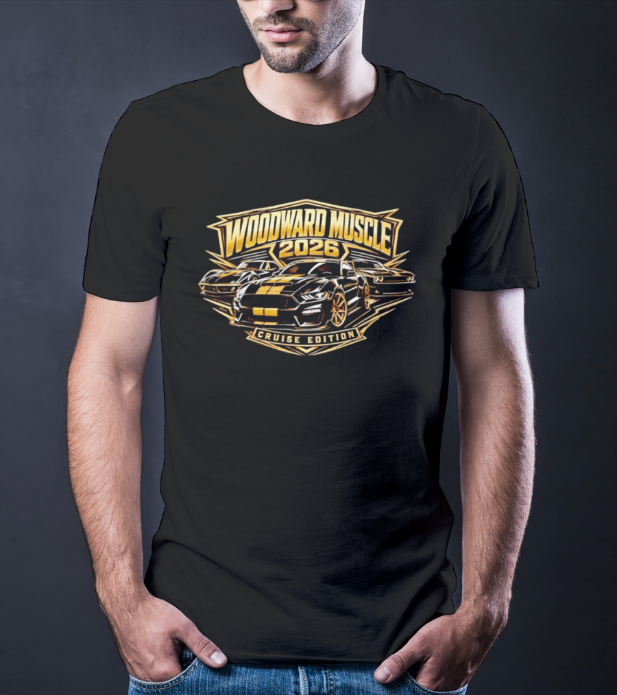 Woodward Muscle 2026 Cruise Edition Classic Car Collection T-Shirt
