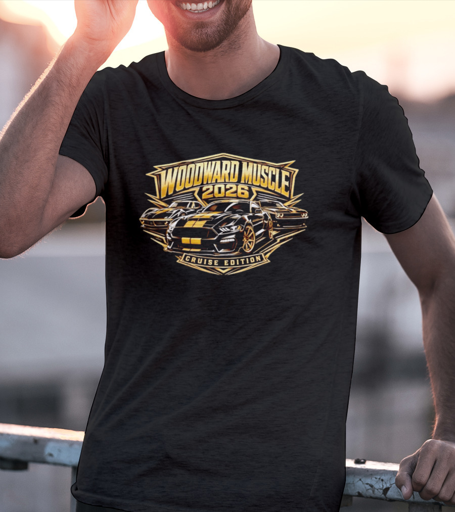 Woodward Muscle 2026 Cruise Edition Classic Car Collection T-Shirt