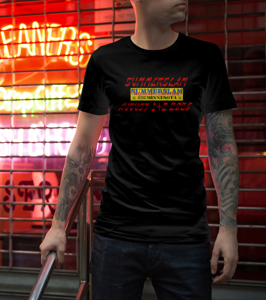 WWE SummerSlam Cattle Stakes Minnesota August 1 2 2026 T-Shirt