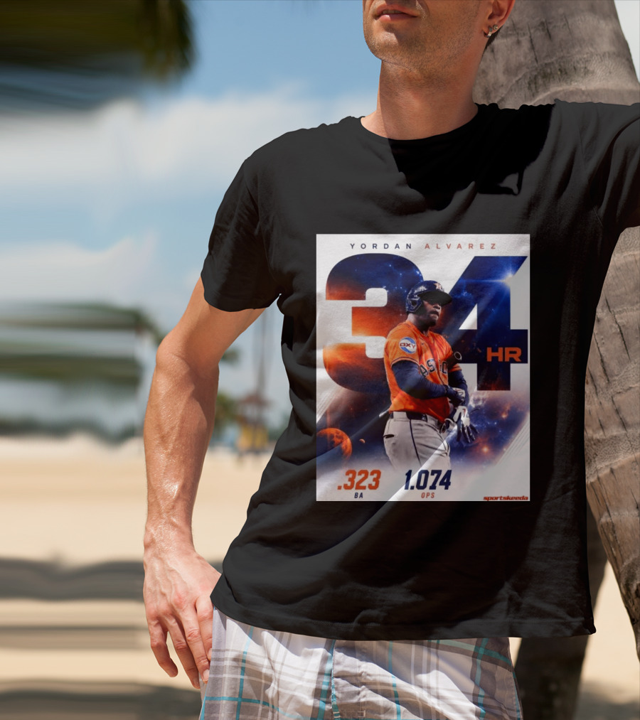 Yordan Alvarez 34 HR .323 BA 1.074 OPS Astros T-Shirt