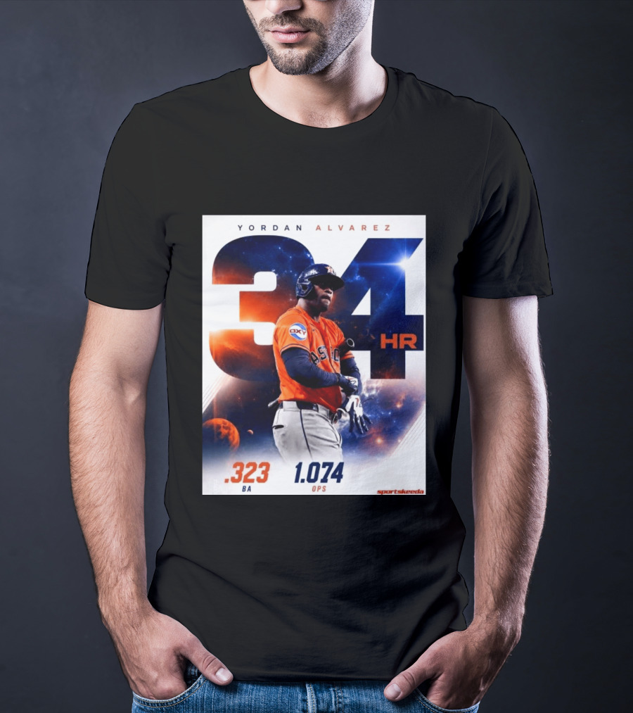 Yordan Alvarez 34 HR .323 BA 1.074 OPS Astros T-Shirt