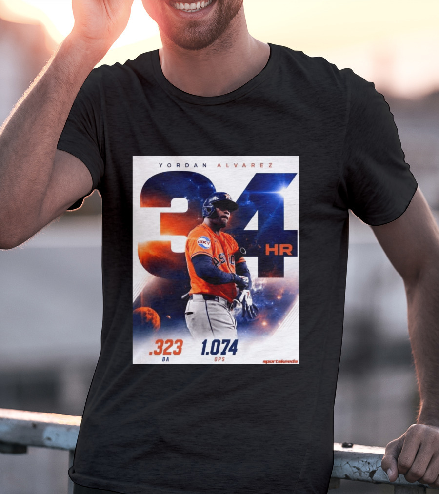 Yordan Alvarez 34 HR .323 BA 1.074 OPS Astros T-Shirt