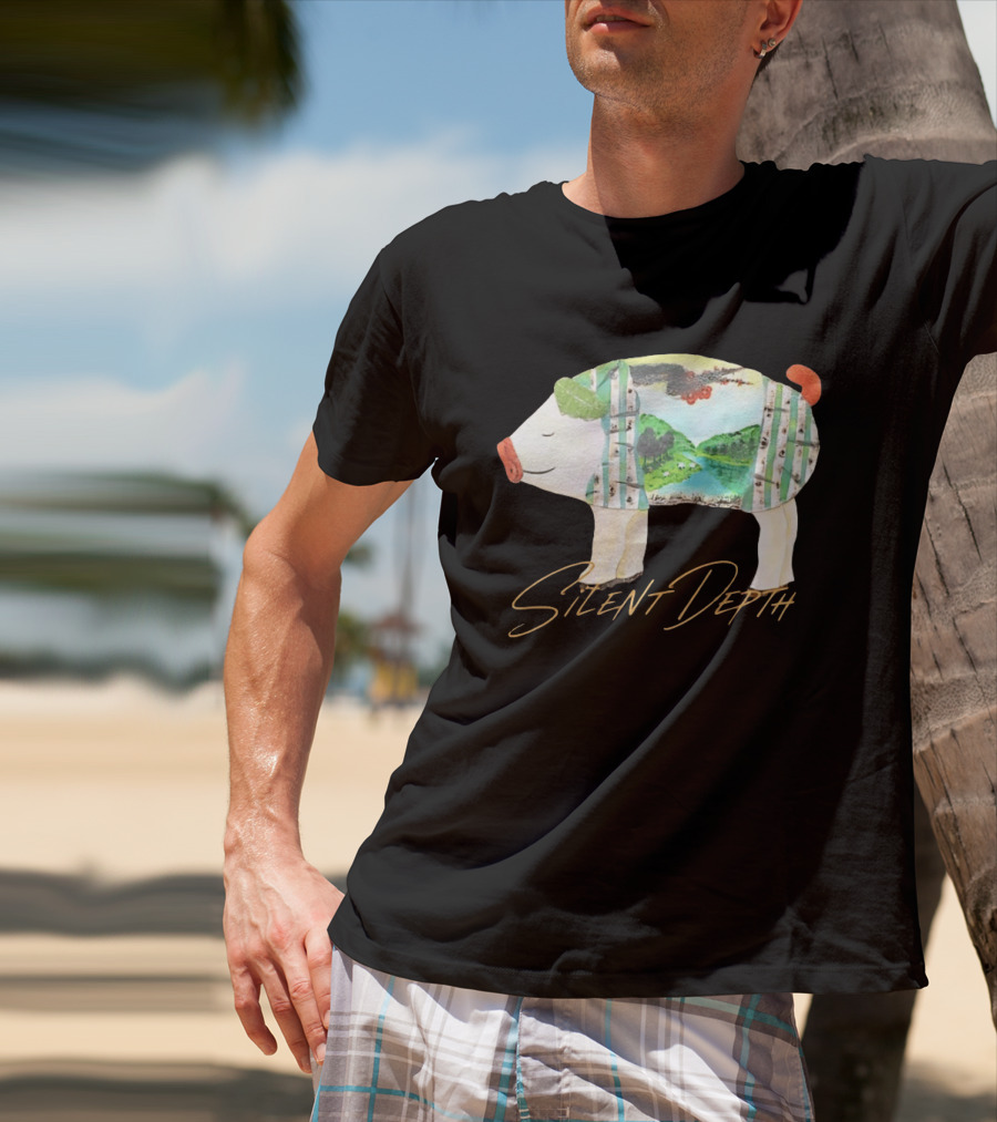 Silent Depth Pig Landscape Nature T-Shirt
