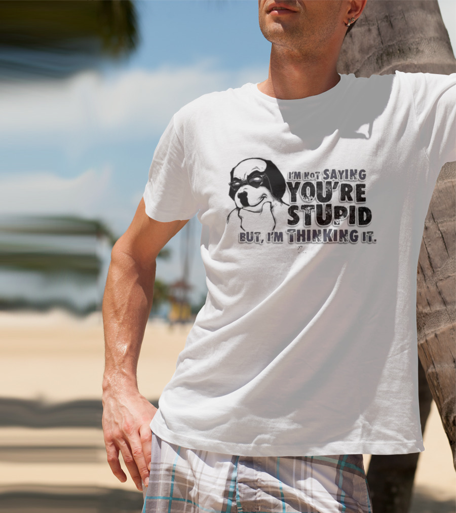 Big Dog I'm Smiling You're Stupid Thinking It Wile E Coyote Oversized T-Shirt