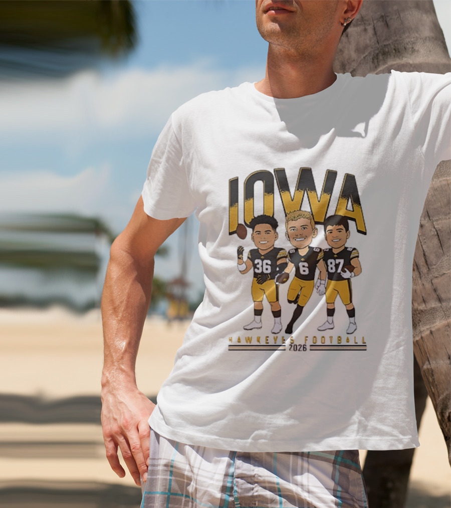 Iowa Hawkeyes Football 2026 Players 36 6 87 Team Spirit T-Shirt