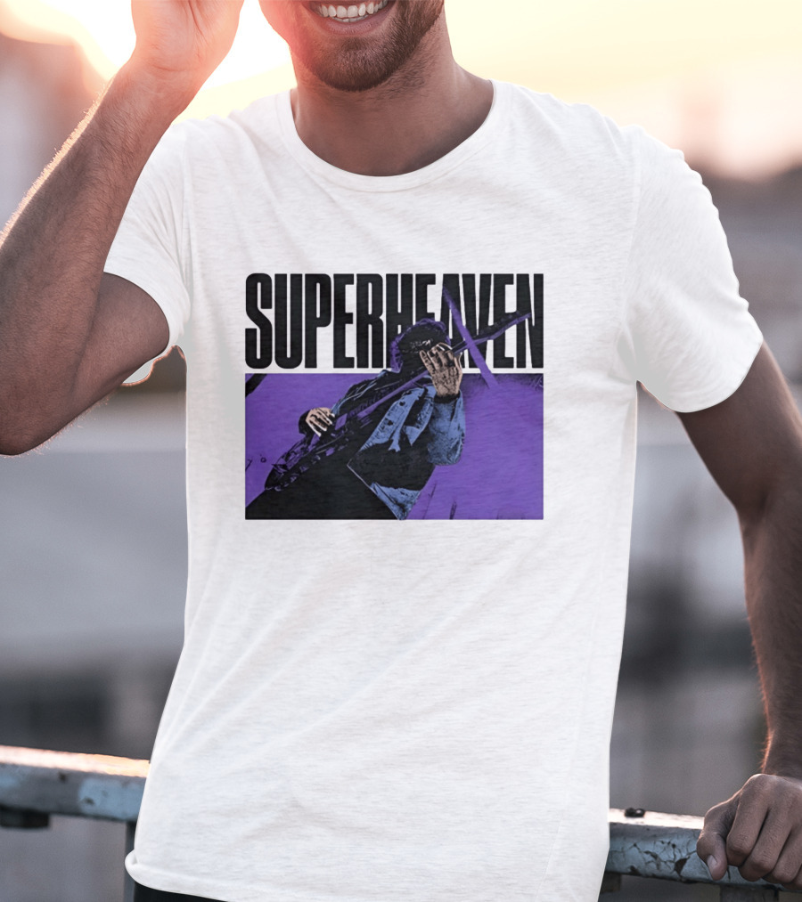 Superheaven Guitarist Performance Alternative Rock Purple Aesthetic T-Shirt