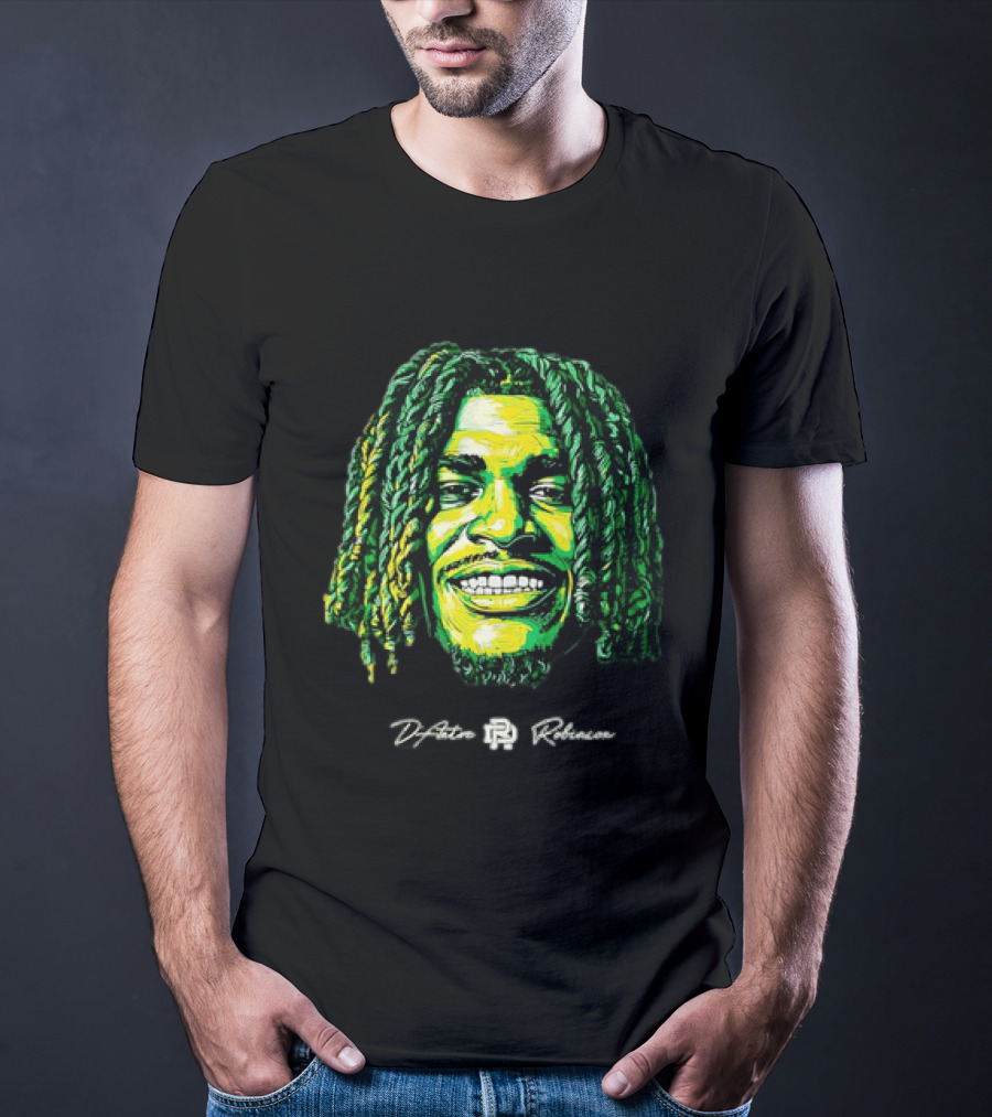 D’Antre Robinson Oregon Ducks NCAA Football Big Head T-Shirt